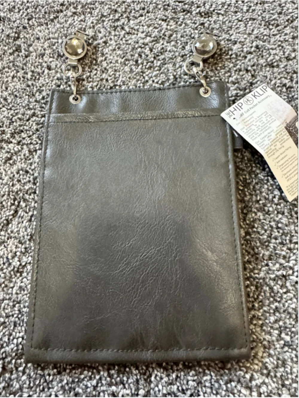 The Hip Klip EMF/RFID Subtle Gray XL Pouch NWT